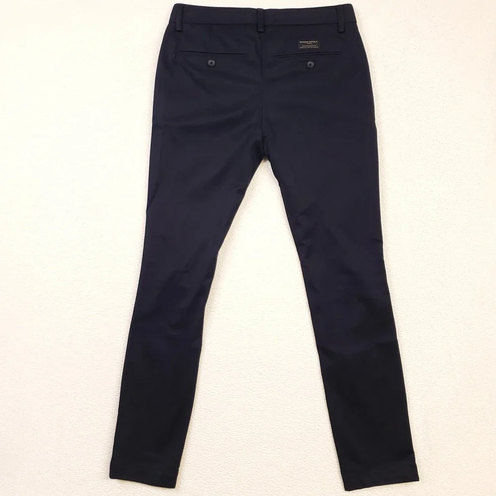 Banana Republic Pants Men 28x30 Navy Blue Fulton Skinny Fit Chino Cotton Stretch